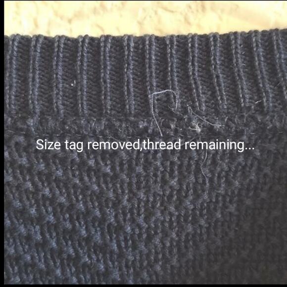 Caesars Palace Casino Vintage Old Money Preppy Navy Blue Textured Knit Sweater * - Picture 9 of 10